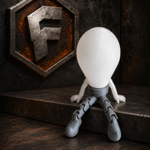 Light Bulb Buddy – Articulated Desk Companion