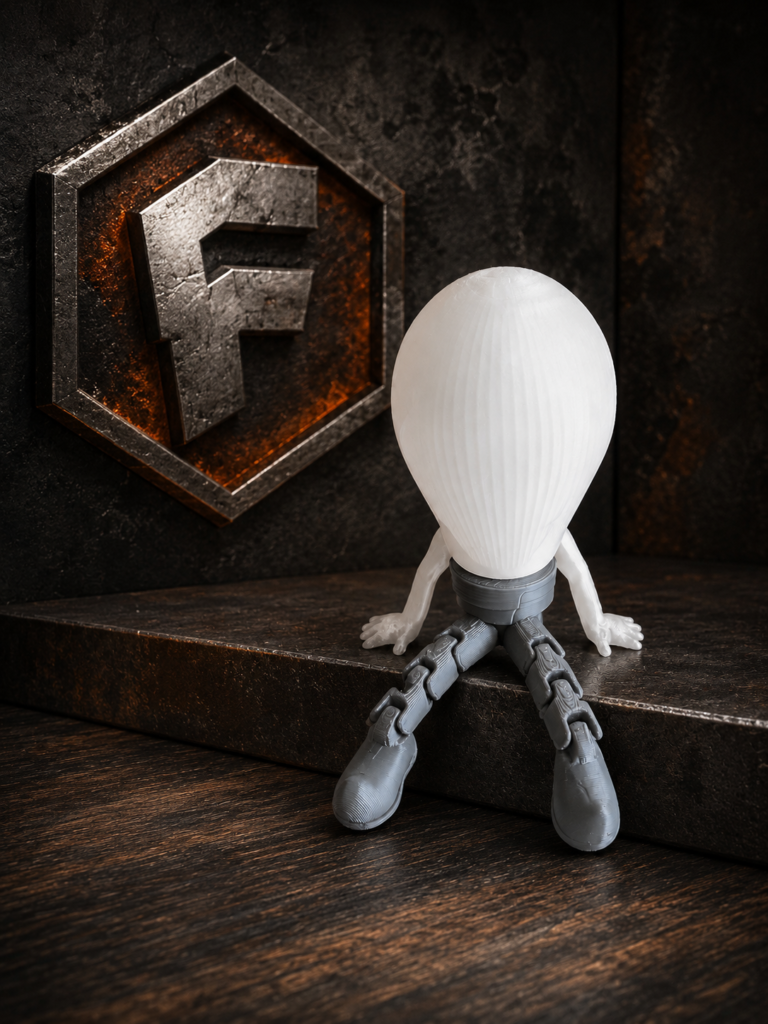 Light Bulb Buddy – Articulated Desk Companion